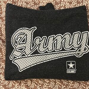 Soffe Dark Charcoal Grey Army Hoodie Heavy Jersey Material Size Medium Unisex